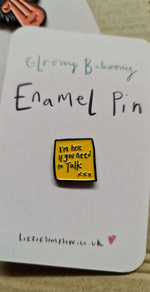 Post-it note enamel pin